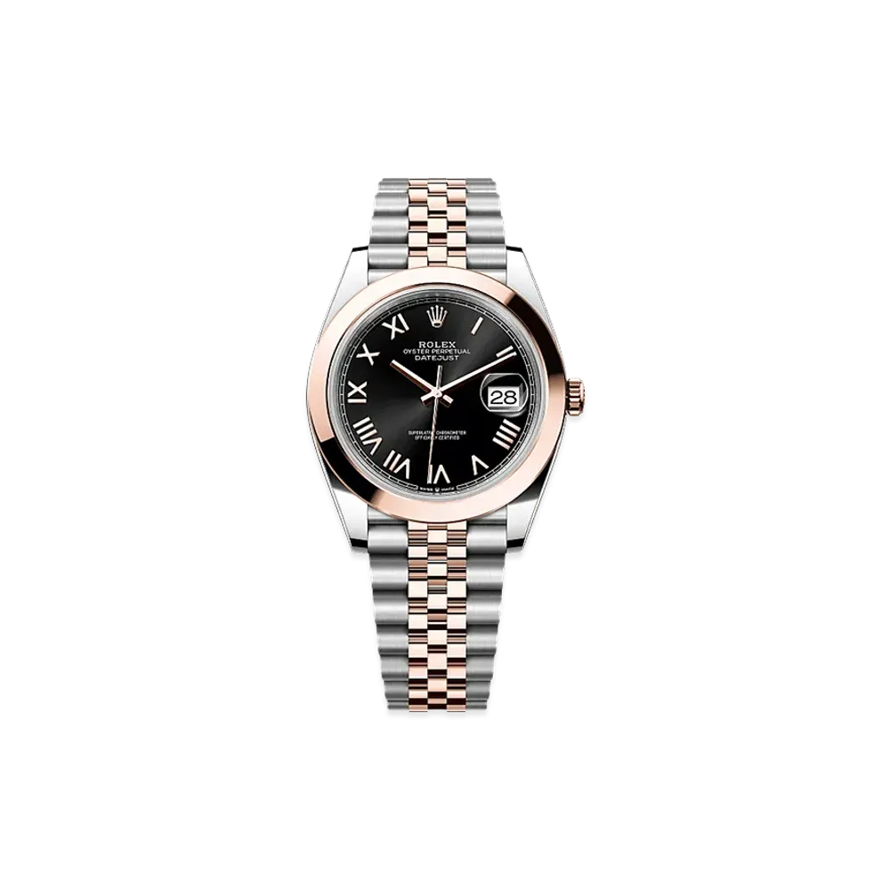 ROLEX Datejust 41 Oystersteel & Everose Gold "Bright Black"