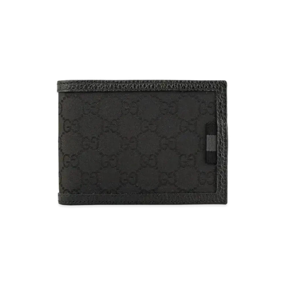 GUCCI GG Nylon Bi-fold Wallet "Black"
