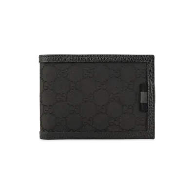 GUCCI GG Nylon Bi-fold Wallet "Black"