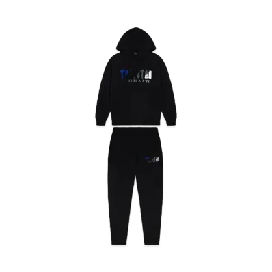 TRAPSTAR Decoded Chenille Hooded Tracksuit "Black Ice Edition 2.0"