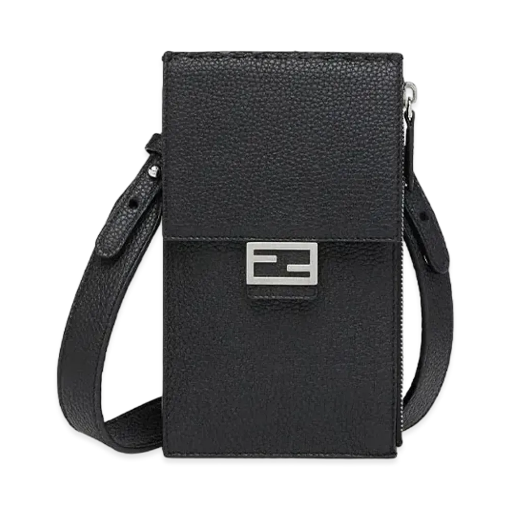 FENDI Smartphone Bag Leather Mobile Phone Holder "Black"