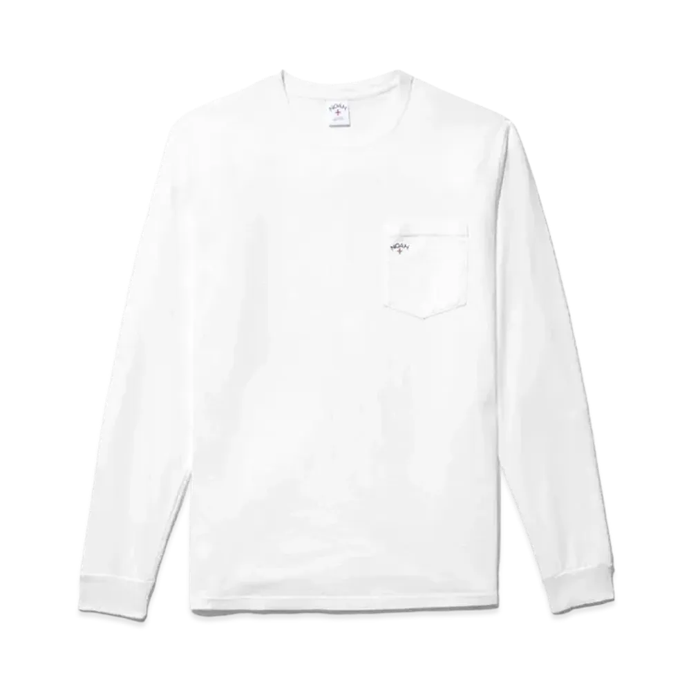 Noah Long Sleeve Pocket Tee "White"