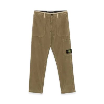 Stone Island 32604 Organic Cotton Corduroy 800 Pockets Cargo Pants - 24FW "Biscuit"