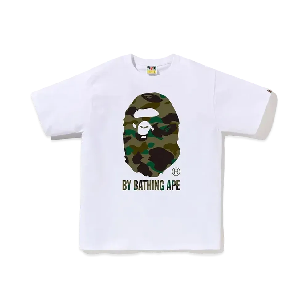 A BATHING APE 1St Camo By Bathing Ape Tee "White/Green"