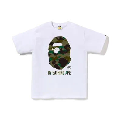 A BATHING APE 1St Camo By Bathing Ape Tee "White/Green"