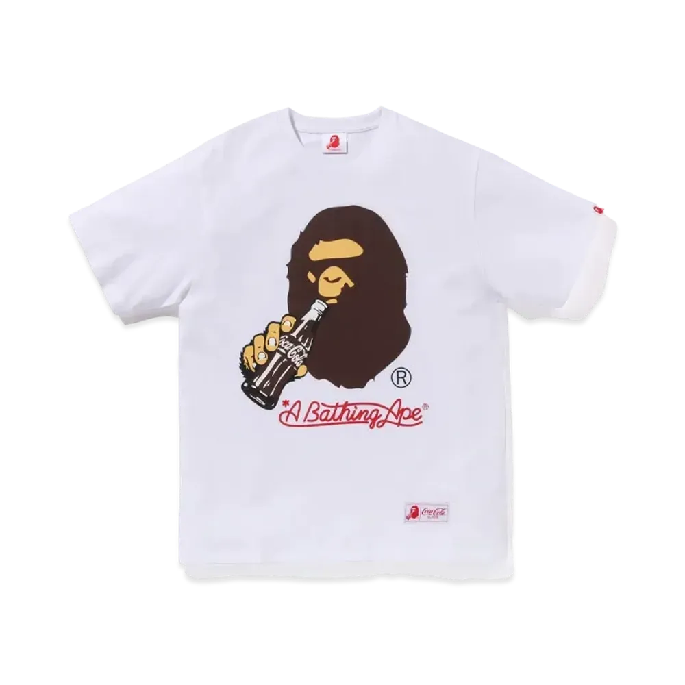 A BATHING APE x COCA COLA Ape Head Tee "White"