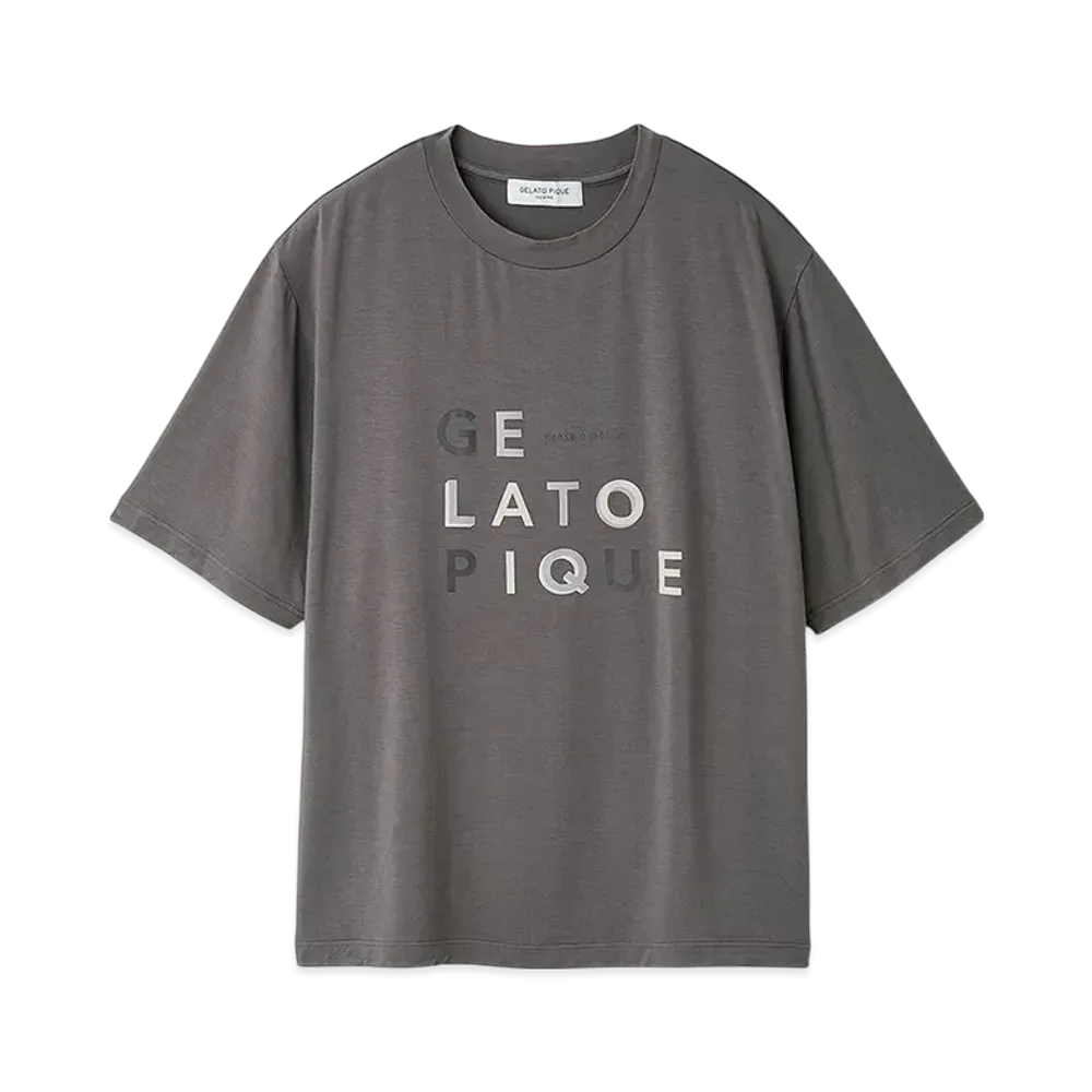 GELATO PIQUE Homme Rayon Logo One Point T-Shirt "Dark Gray"