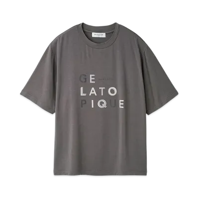GELATO PIQUE Homme Rayon Logo One Point T-Shirt "Dark Gray"