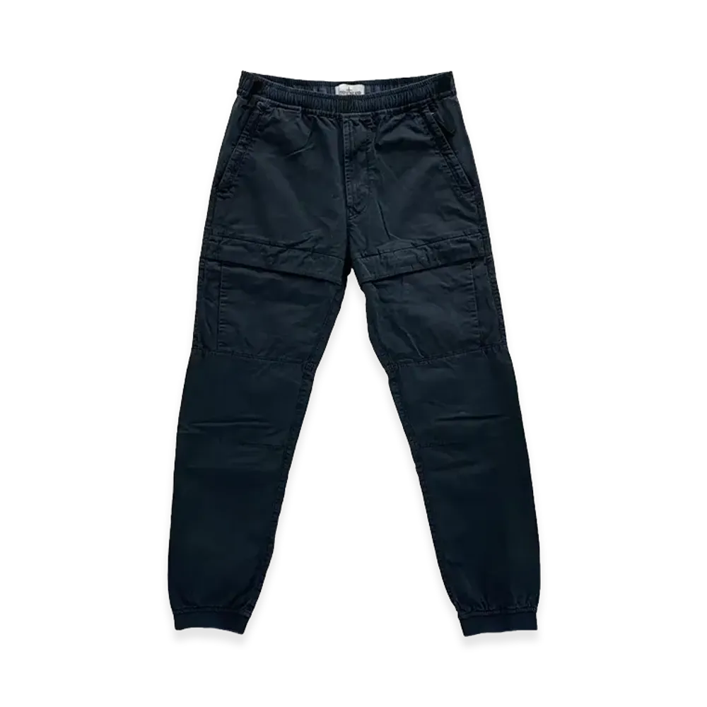 Stone Island Stretch Cotton Wool Satin, Garment Dyed "Navy"