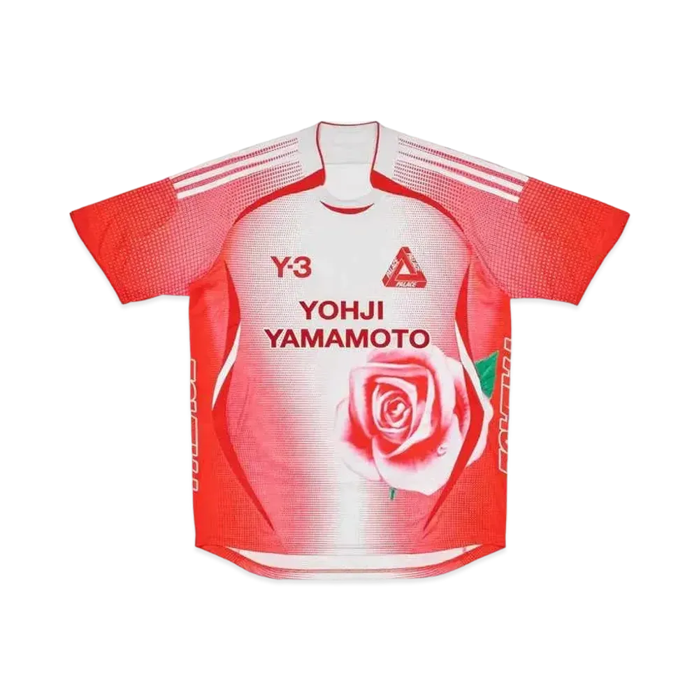 Y-3 PALACE Football T-Shirt "White / Red"