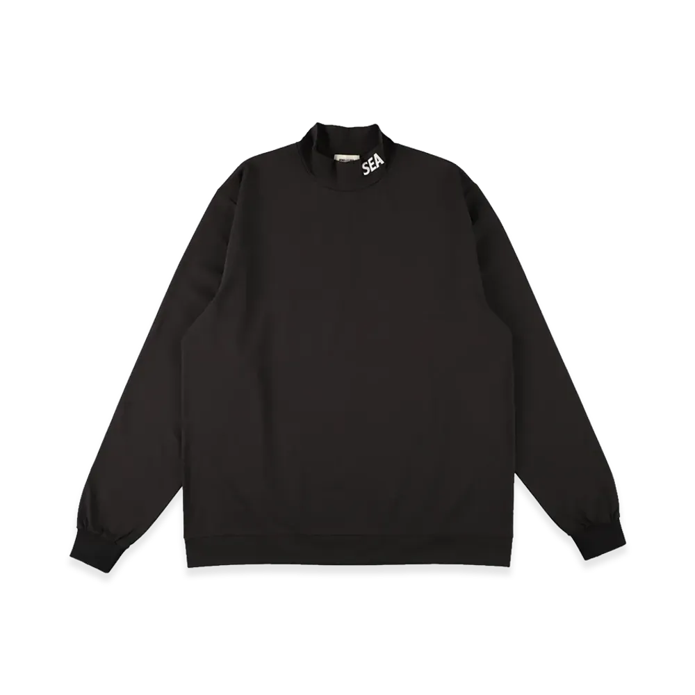 WIND AND SEA L/S Mock Neck Knit "Black"