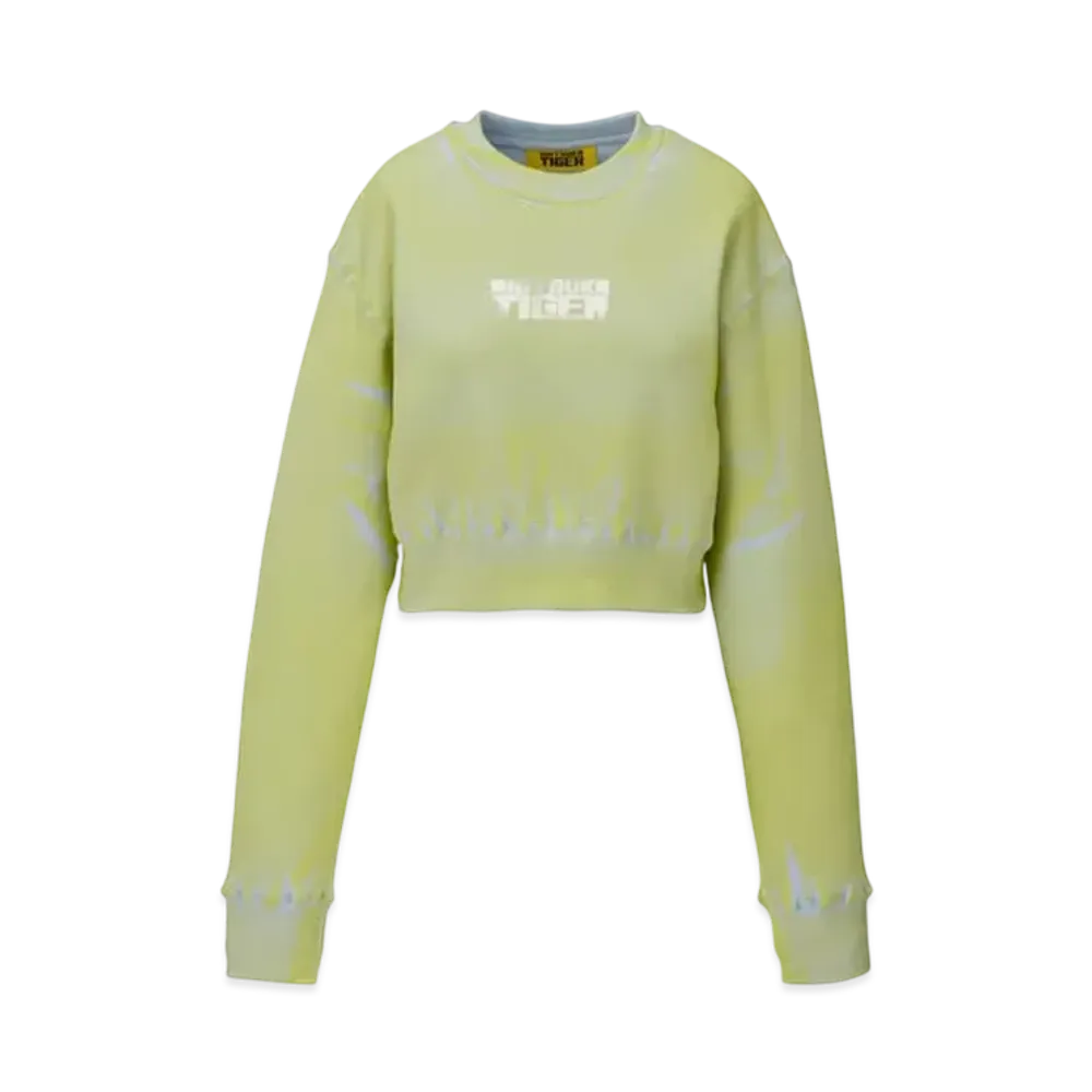 Onitsuka Tiger DENIVITA Women's Printed Sweat Top "Pale Blue/Yellow"