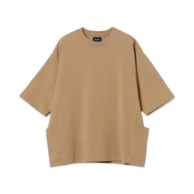 BEAMS Side Pocket Loose T-shirt "Sand"