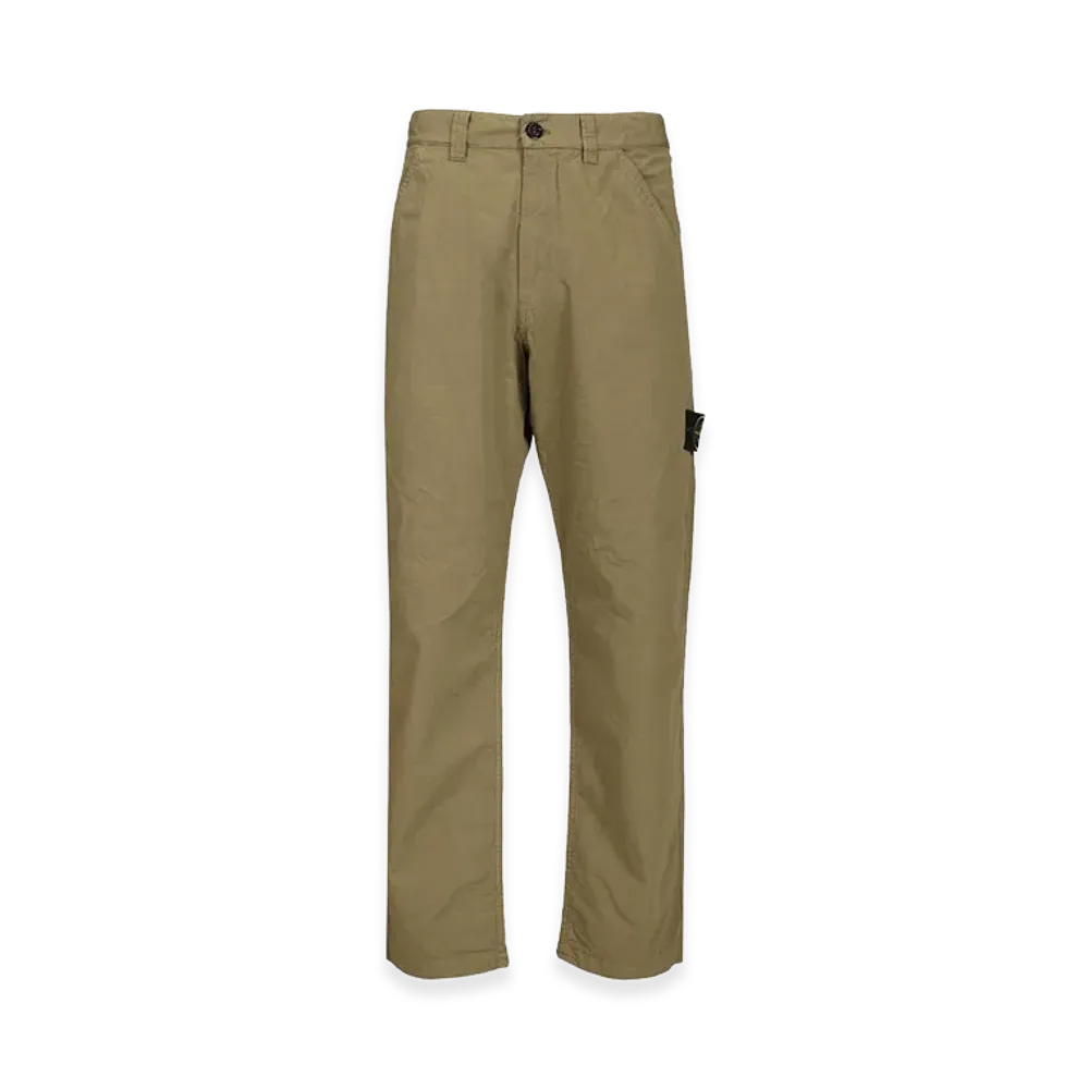Stone Island Organic Cotton Ripstop Chino Trousers "Green"