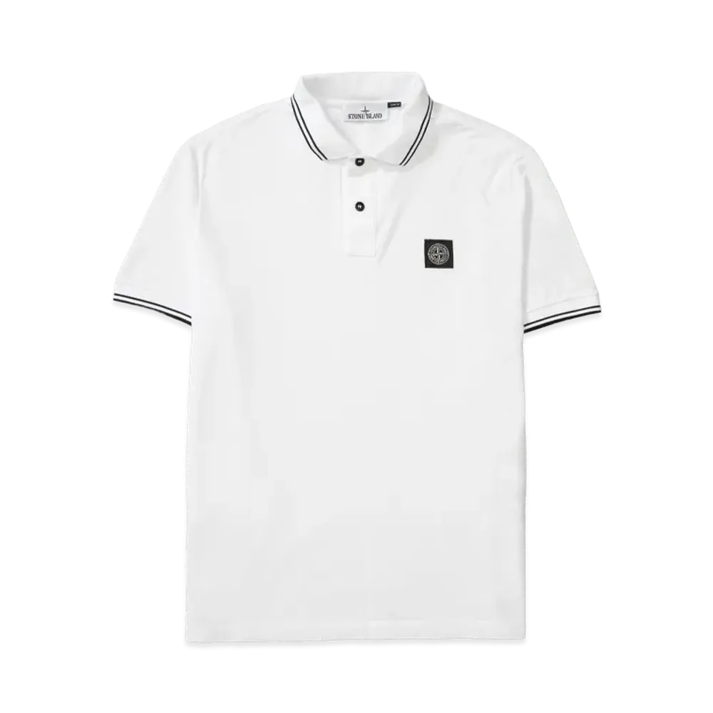 Stone Island Polo Shirt In Cotton With Logo "White"