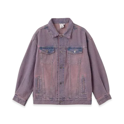 X-Girl Women's Cursive Logo Denim Jacket "Pink"
