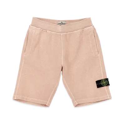 Stone Island Kids Logo Badge Bermuda Shorts "Rose"