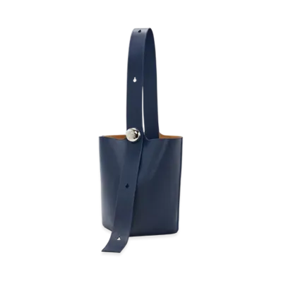 LOEWE Pebble Bucket Bag Medium "Abyss Blue"