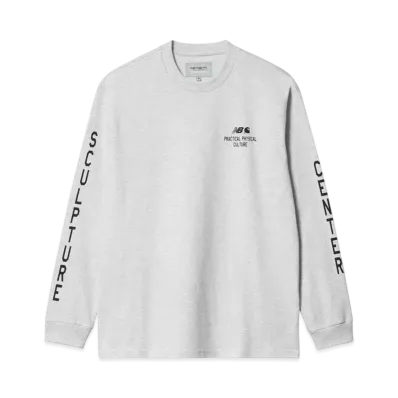 Carhartt WIP x New Balance Sculpture Center L/S T-Shirt "Ash Heather/Dark Navy"