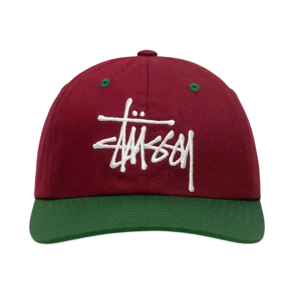 Stussy Low Profile Big Basic Snapback "Maroon"