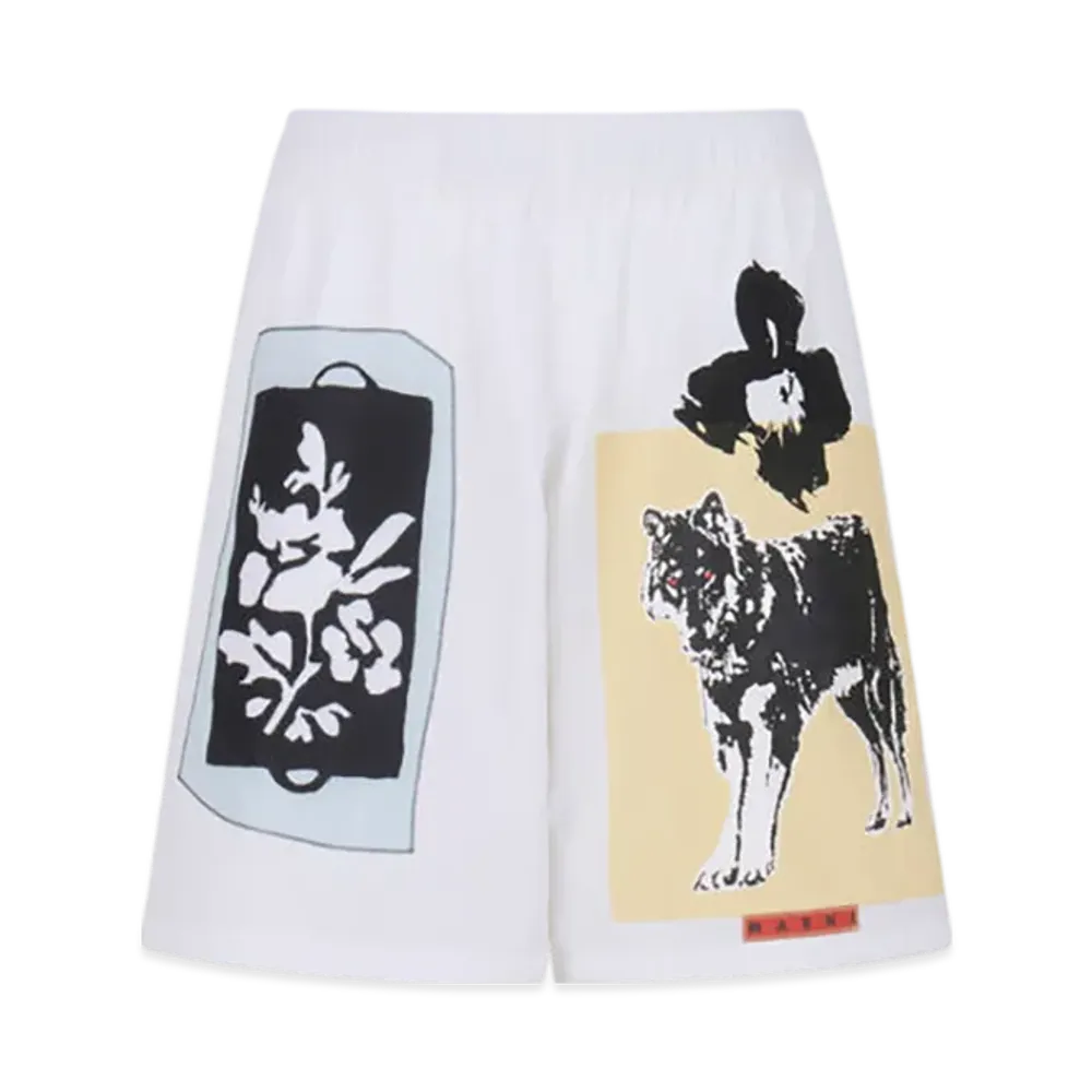 MARNI x Olaolu Slawn x Soldier Boyfriend Poplin Bermuda Shorts "Ivory"