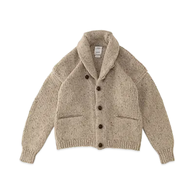 visvim COWICHAN SHORT HAND-KNIT "Ivory"