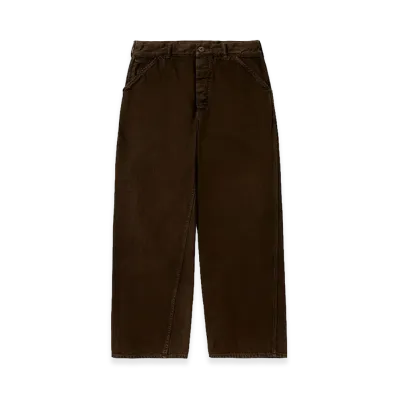 A.PRESSE Vintage Denim Work Pants "Brown"