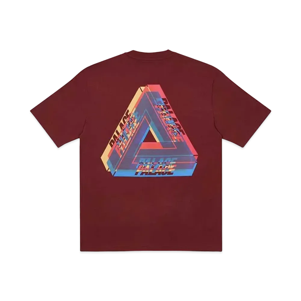 PALACE Tri-Ferg Colour Blur T-Shirt "Burgundy"