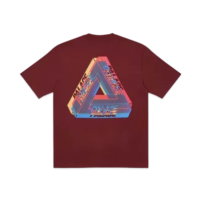 PALACE Tri-Ferg Colour Blur T-Shirt "Burgundy"