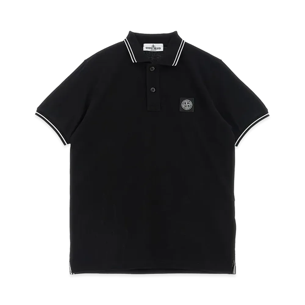 Stone Island Kids Compass Logo Polo Shirt "Black"