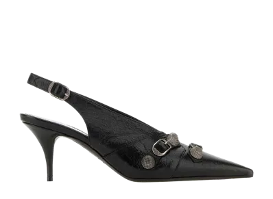 BALENCIAGA Women's Leather Cagole Pumps "Black"