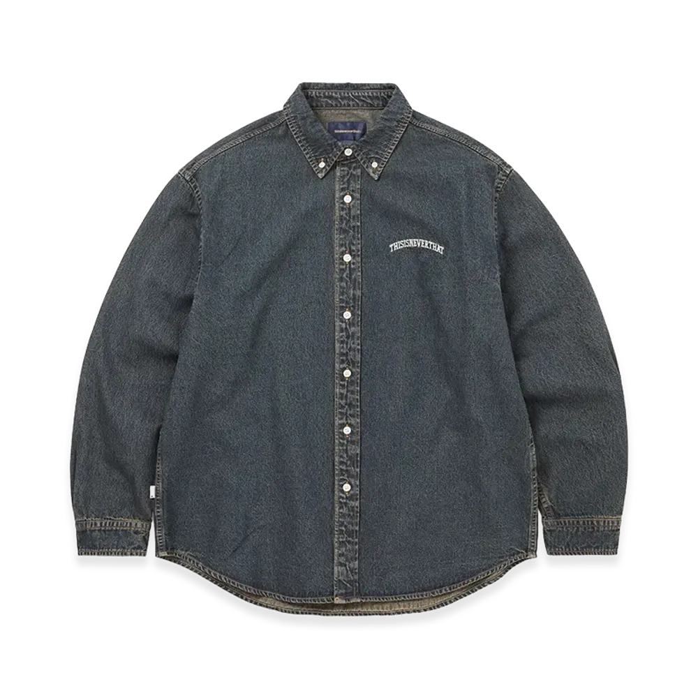 thisisneverthat Washed Denim Shirt "Dusty Mud"