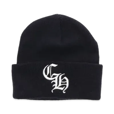 Chrome Hearts Wool Watch Cap Acrylic CH Logo Embroidery Beanie "Navy"