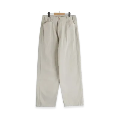 COMOLI Cotton Twill Work Pants "Ivory"