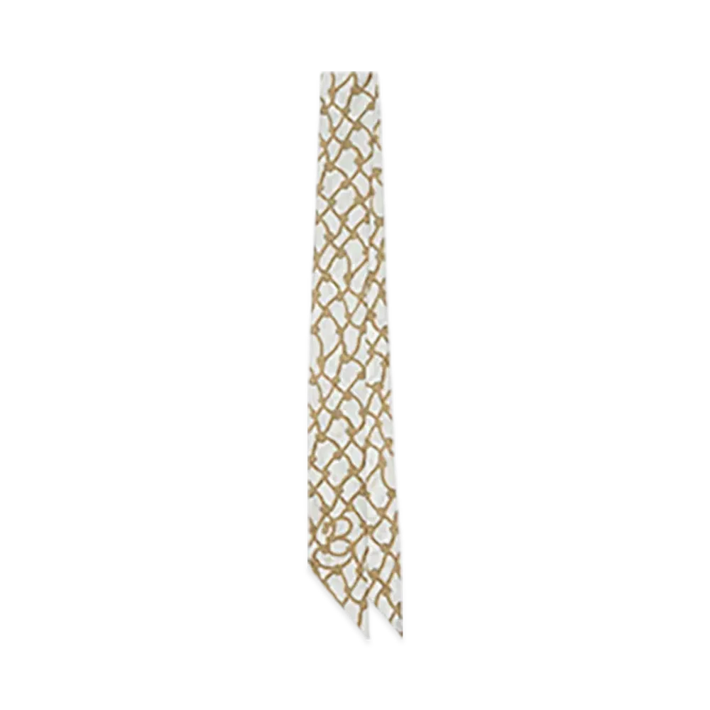 Burberry Skinny Knot Silk Scarf "Beach"