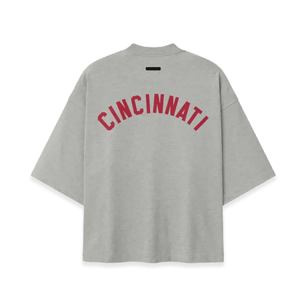 FEAR OF GOD x MLB Reds Merch Tee "Concrete Heather"