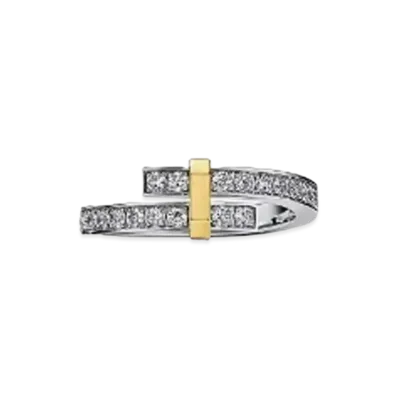 Tiffany & Co. Edge Bypass Ring "Platinum/Yellow Gold"