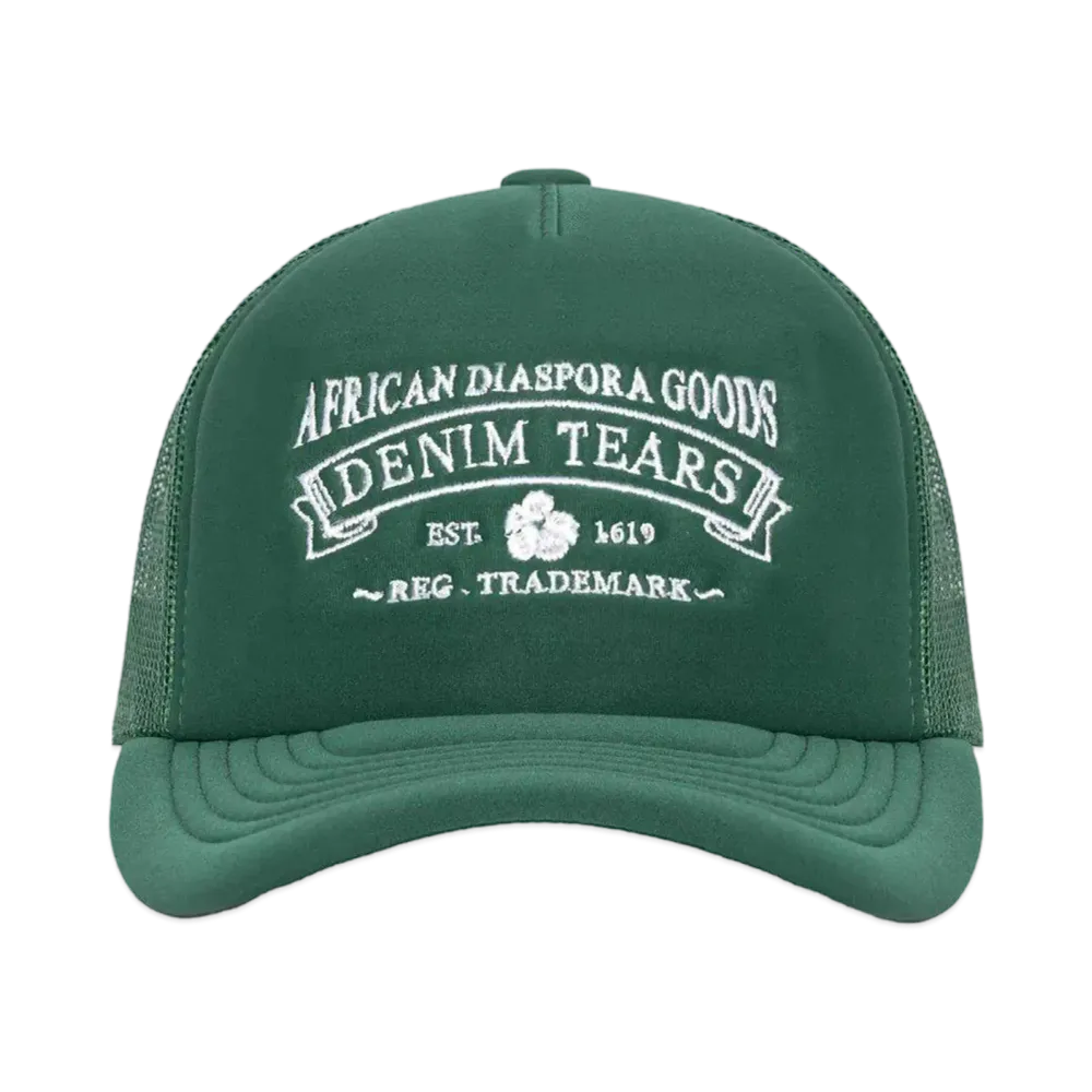 DENIM TEARS ADG Trucker Hat "Green"