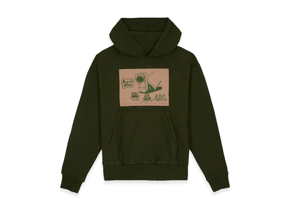 A.P.C. x Brain Dead Stomp Hoodie "Forest"