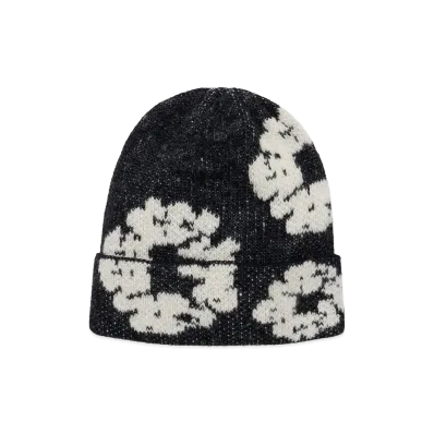 DENIM TEARS Cotton Wreath Alpaca Wool Knit Beanie "Black"