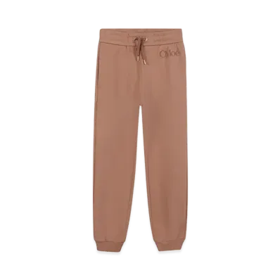 Chloe Kids Sweatpants With Logo "Brown"