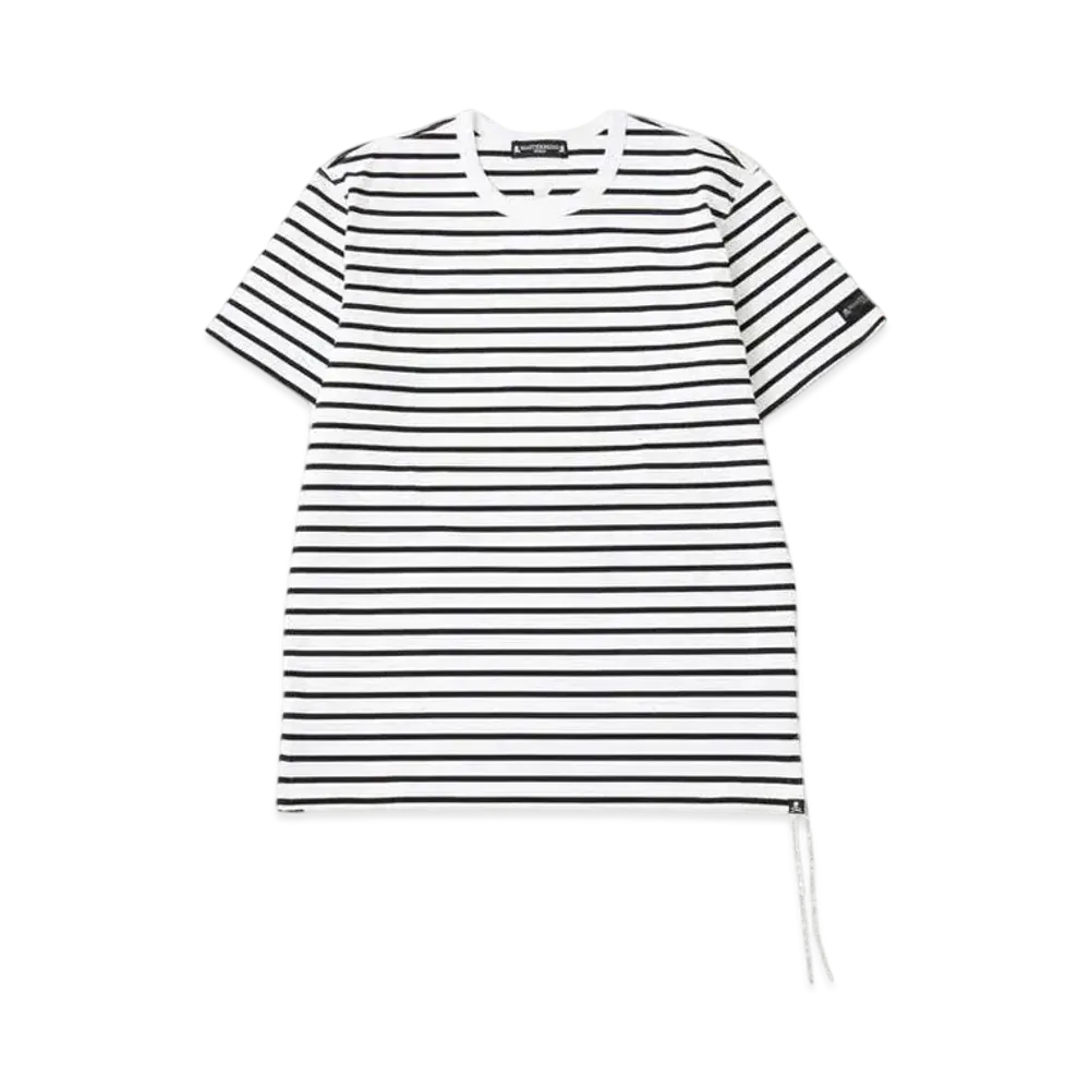 mastermind WORLD 2 Color Striped Tee "White"