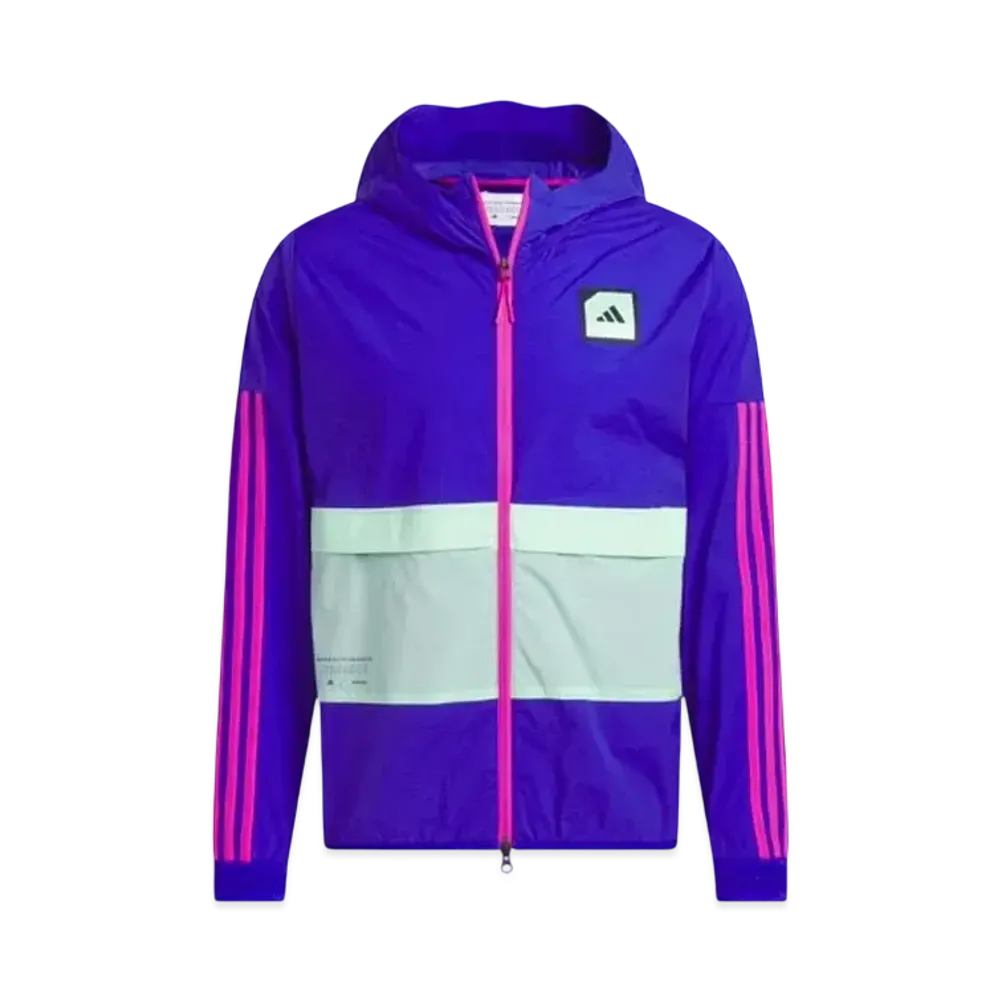 adidas Adicross Color Block Long Sleeve Full Zip Hoodie Jacket "Lucid Blue"