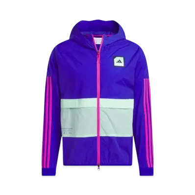 adidas Adicross Color Block Long Sleeve Full Zip Hoodie Jacket "Lucid Blue"