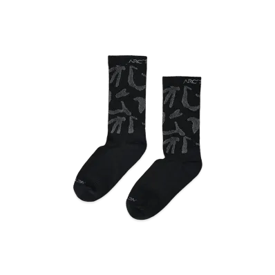 ARC'TERYX Merino Wool Grotto Mid Sock "Black/Graphite" X000010461