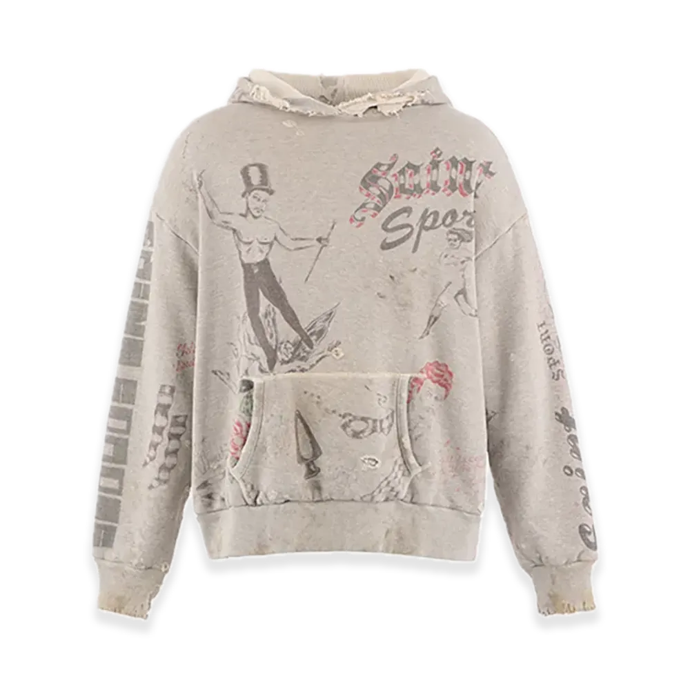 SAINT Mxxxxxx x Alexis Ross ALX Hoodie Drawing "Gray"