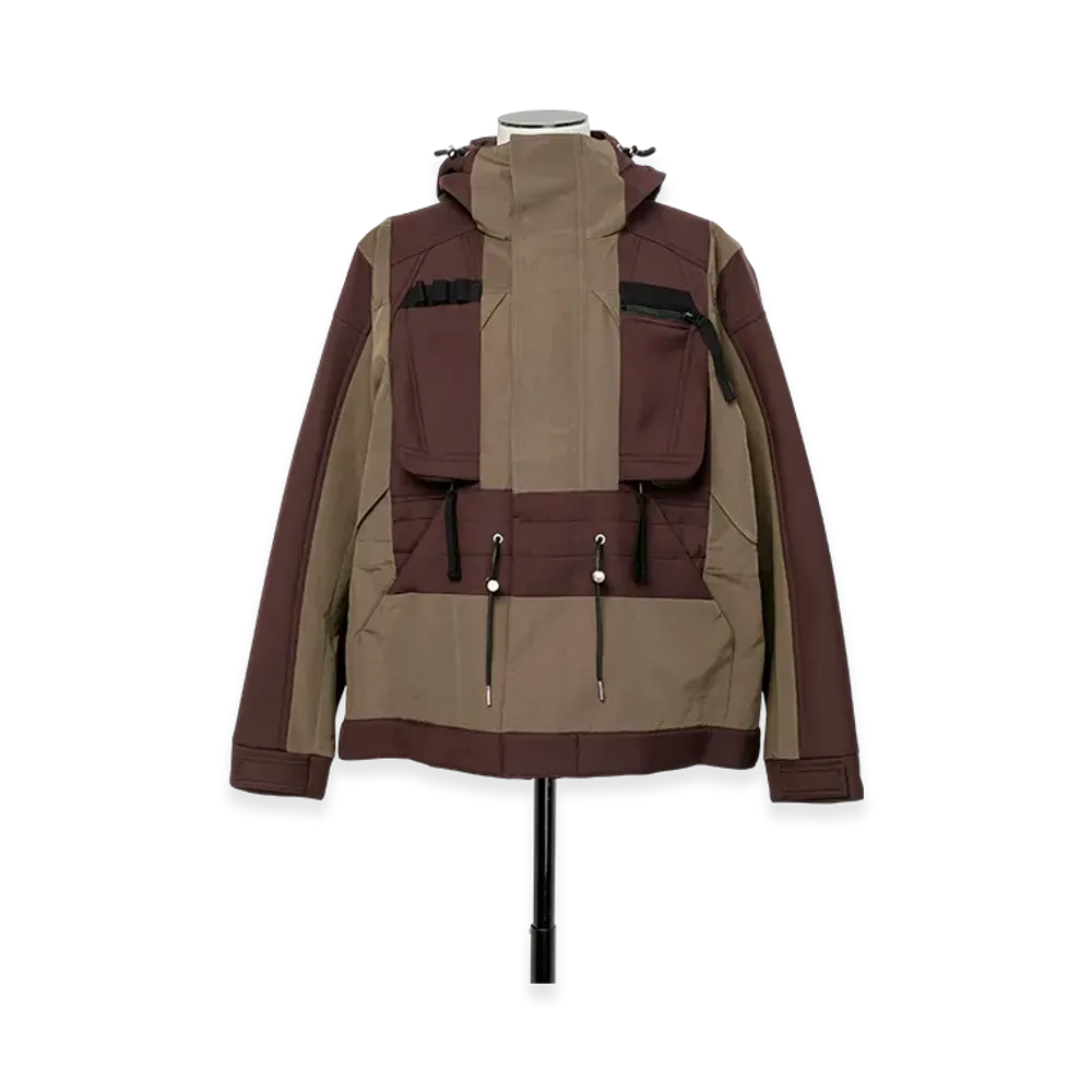 sacai Suiting Bonding x Grosgrain Blouson "Brown"
