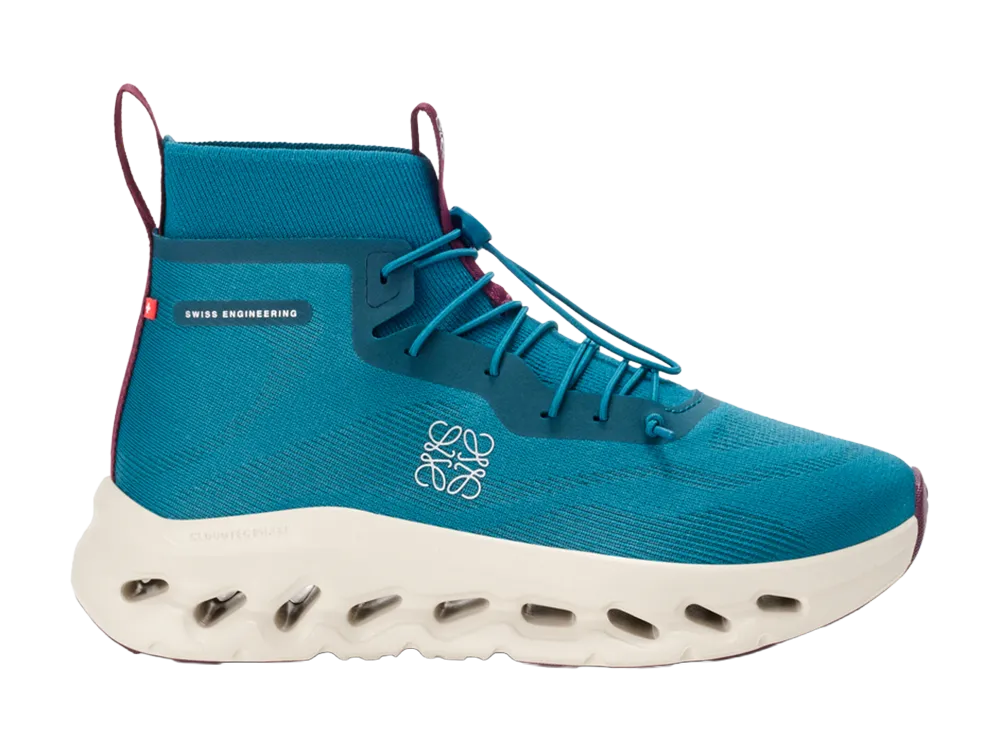 LOEWE × On Women's Cloudtilt Hi "Teal/Oatmeal/Burgundy"