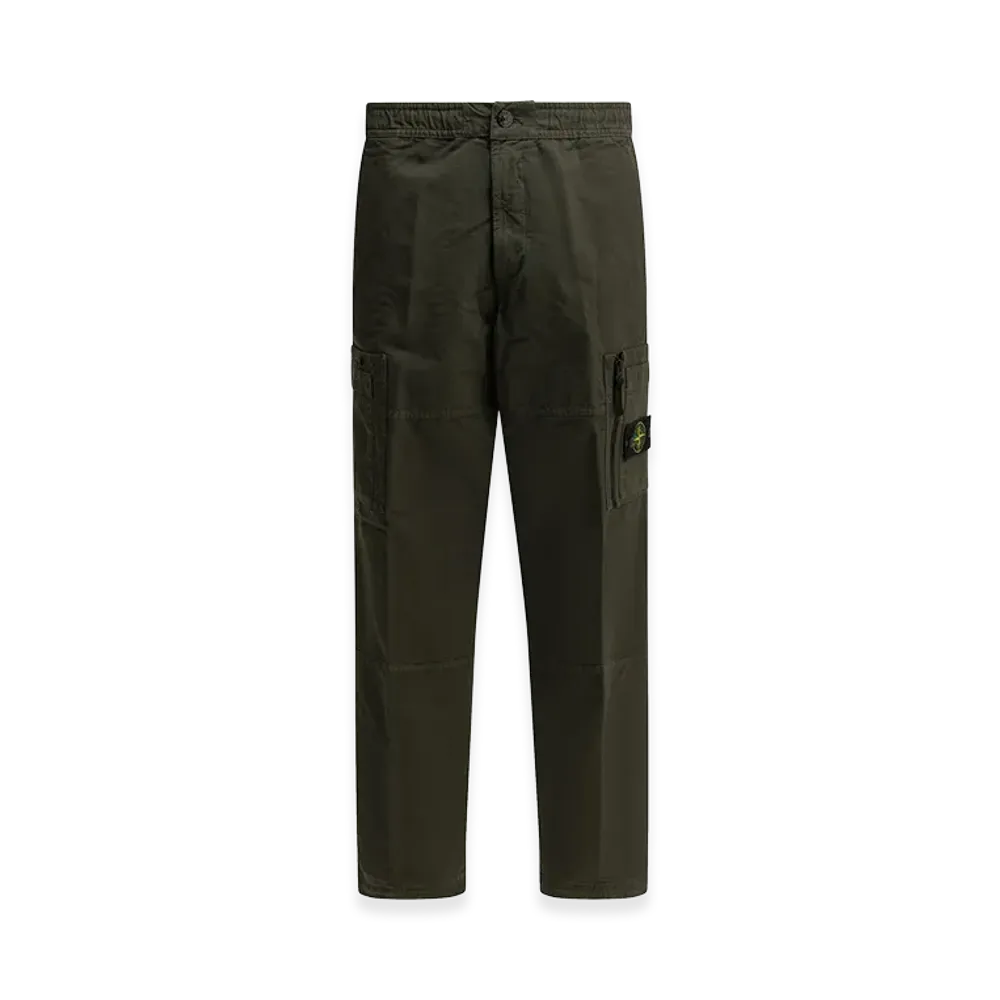 Stone Island Organic Cotton Ripstop Cargo Pants "Green"