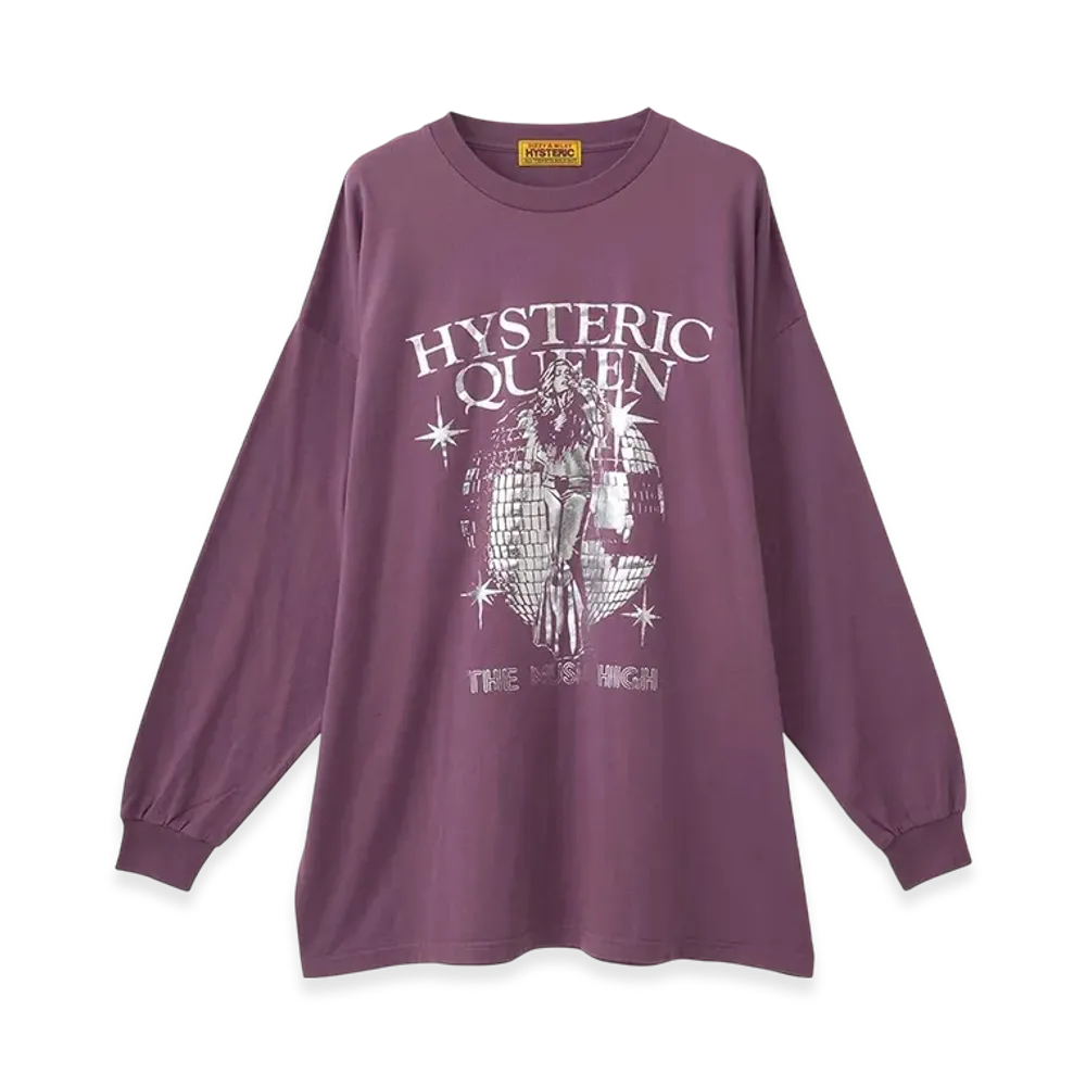HYSTERIC GLAMOUR HYSTERIC QUEEN Oversized Tee "Purple"